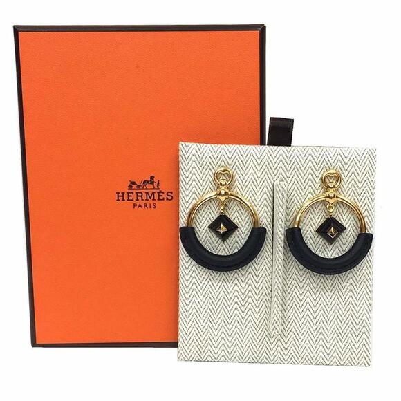 HERMES Black Earrings - Picture 1 of 3